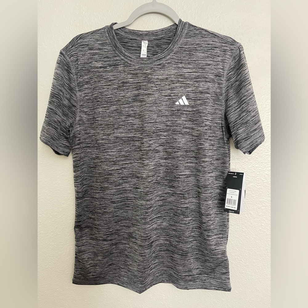 Adidas Men's Heathered Black Tee